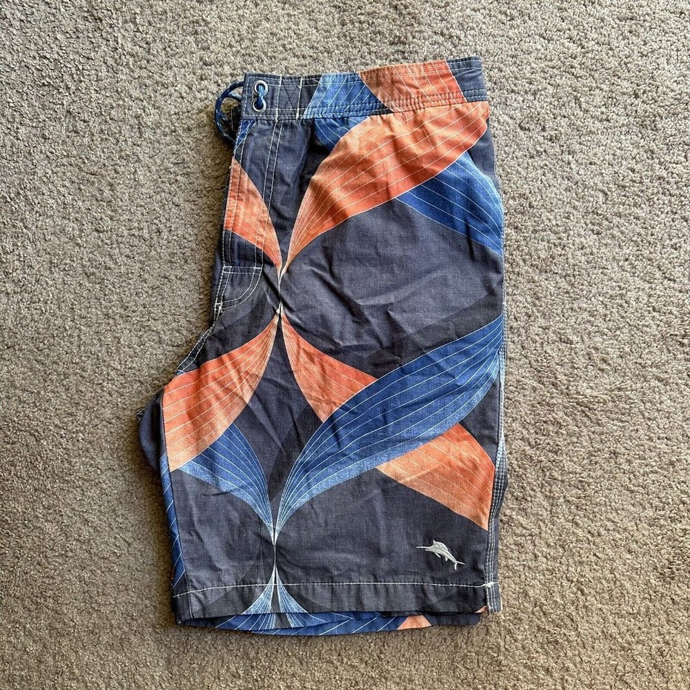 Tommy Bahama Swim Trunks Men's Large 34x8.5 Mesh Lined Board Shorts Drawstring - Picture 10 of 11